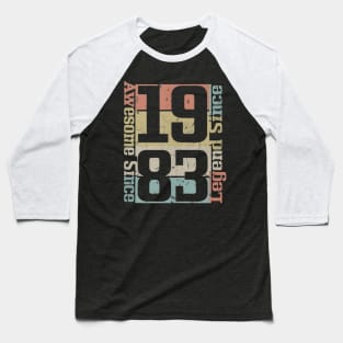 37th Birthday Gift Idea Awesome Since 1983 Baseball T-Shirt